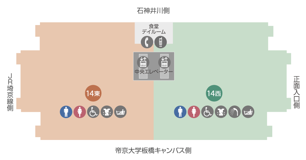 院内フロア図(14F)